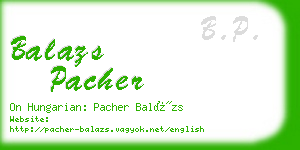 balazs pacher business card